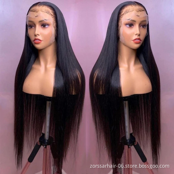 Top Huality Remy hair HD Virgin Human Hair 100% Unprocessed Deep Wave HD Lace Frontal Wig Factory